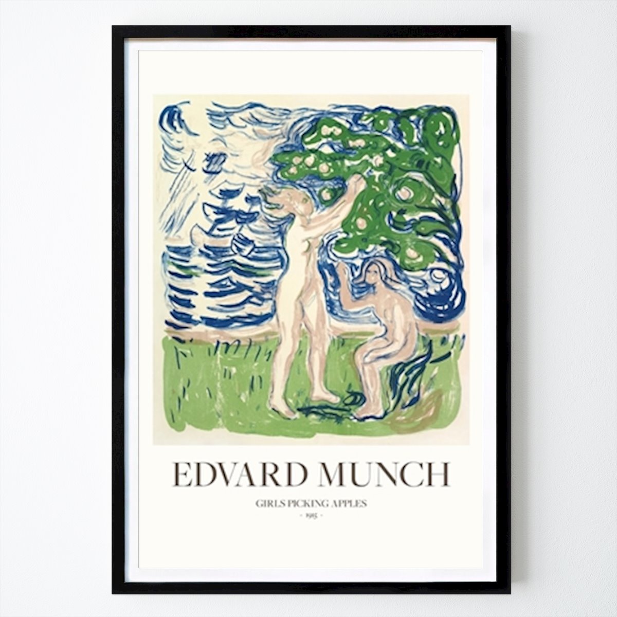 Abstraktes Poster: Mädchen Pflücken Äpfel von Edvard Munch