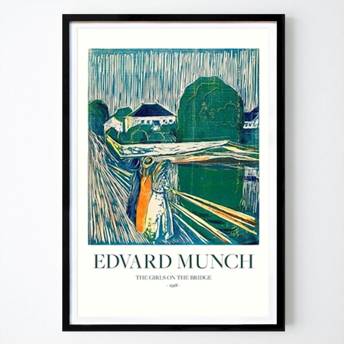 Natureza Poster: As garotas na ponte de Edvard Munch