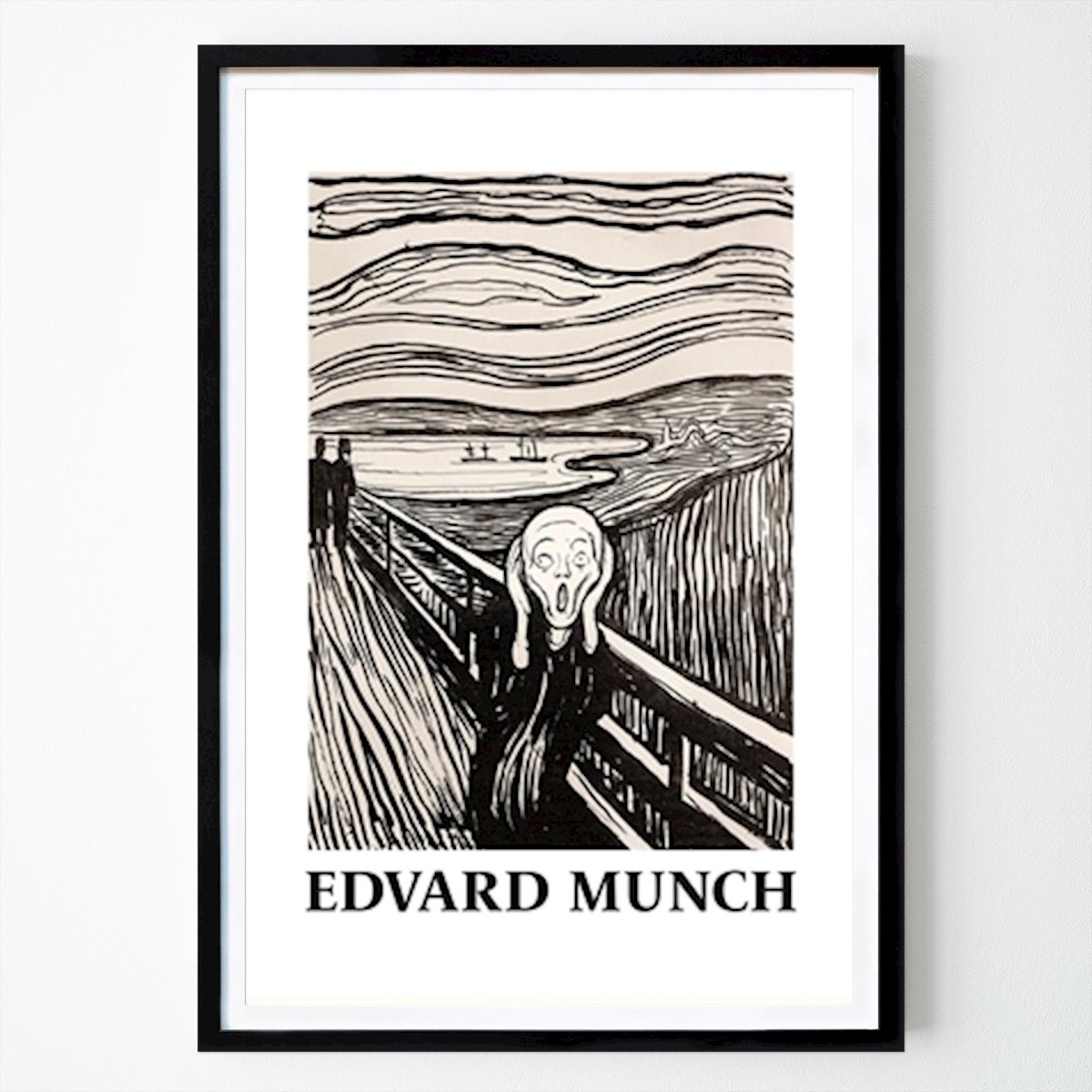 Blanco y negro Póster: Skriet- El Grito de Edvard Munch