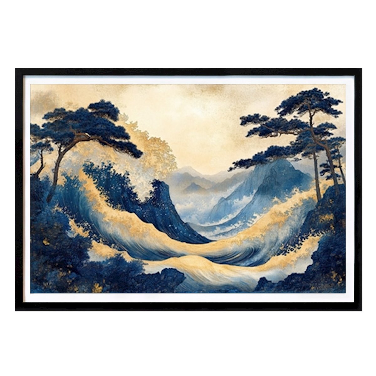 Luonto Juliste: Japanese art print waves tekijänä Felix Block
