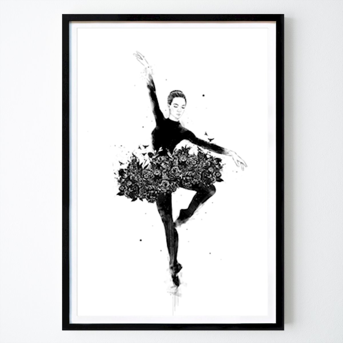 Abstraktes Poster: Floraler Ballettwirbel von Balazs Solti