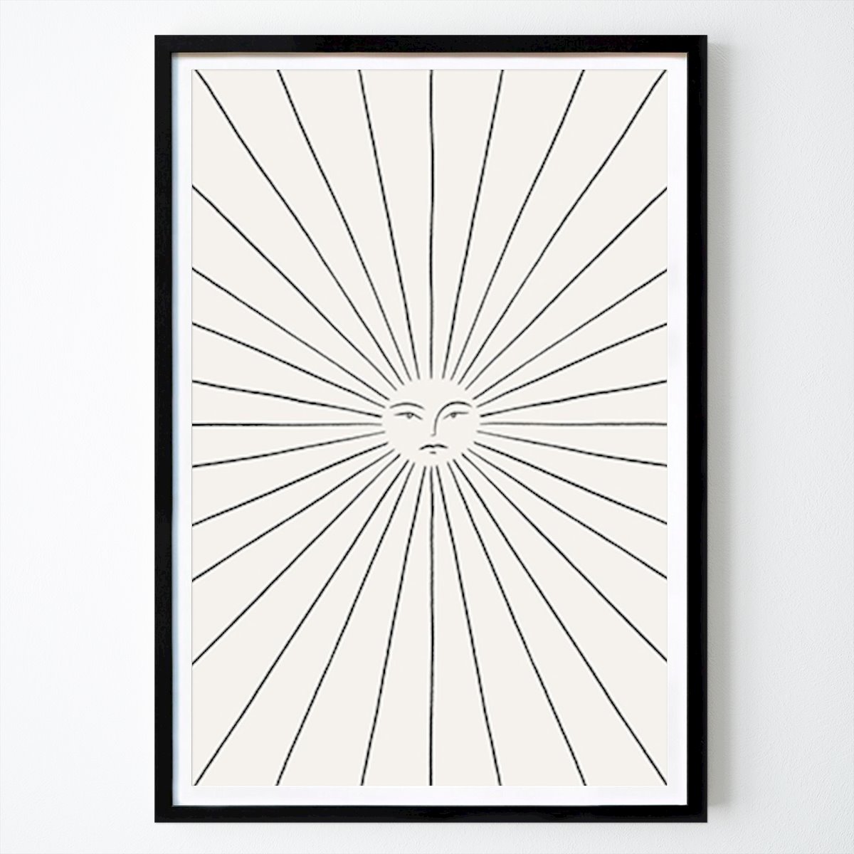 Strahlendes Gesicht Sunburst Poster von Kit Agar – Abstraktes Wandbild – Printler