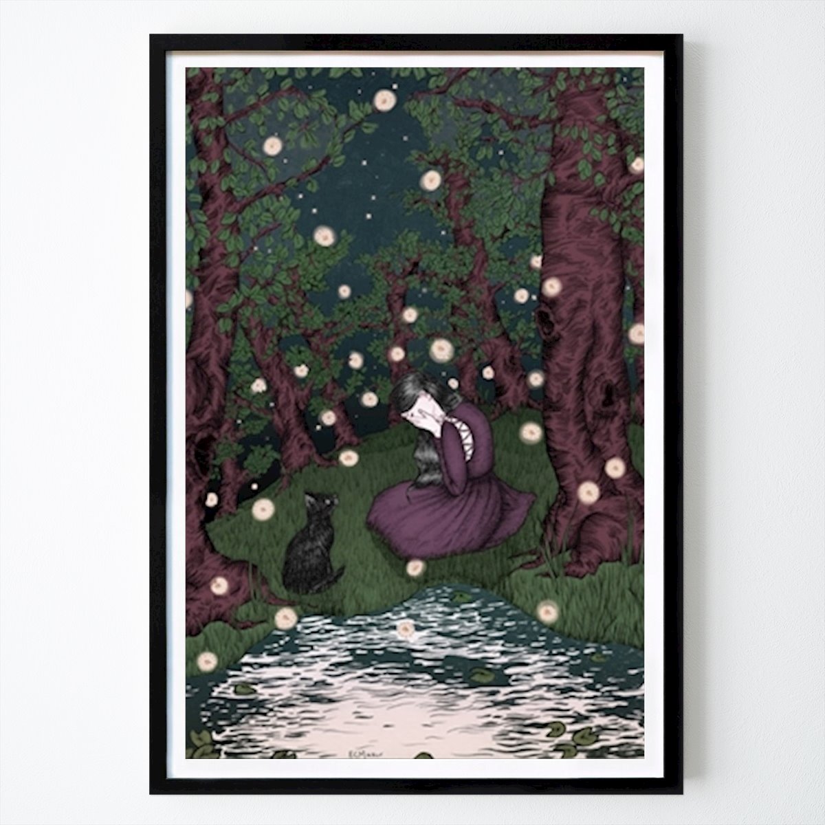 Illustration Poster: Whispers of the Woods by EC Mazur