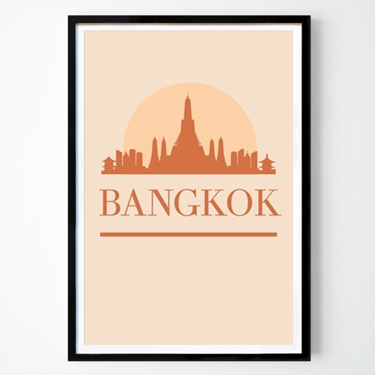 Illustration Poster: Bangkok Silhouette by Emiliano Deificus