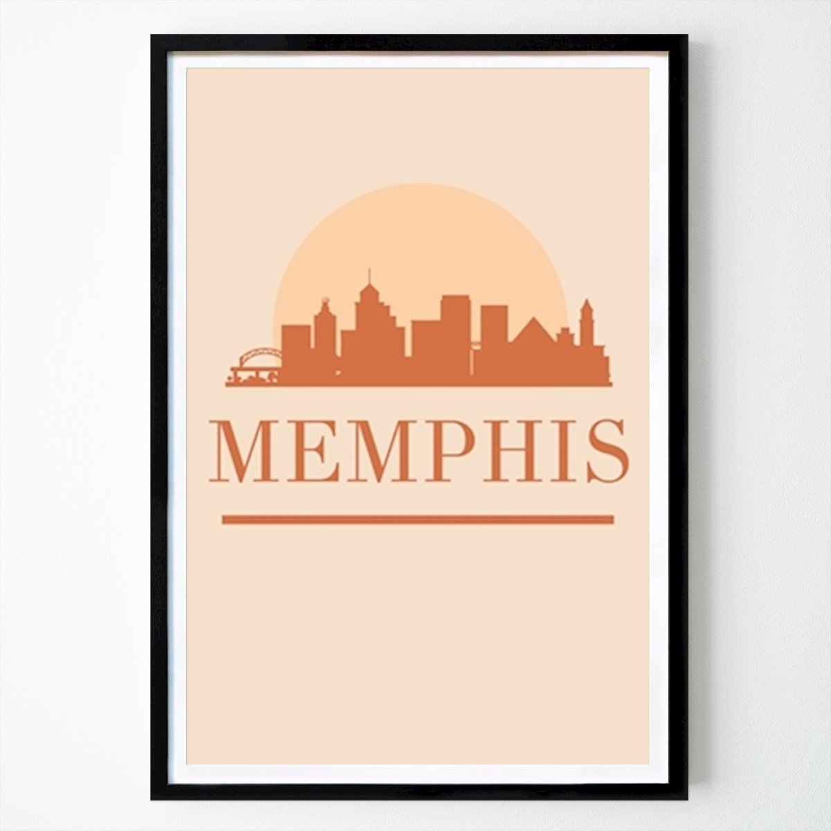 Nature Affiche: Memphis Skyline Glow par Emiliano Deificus