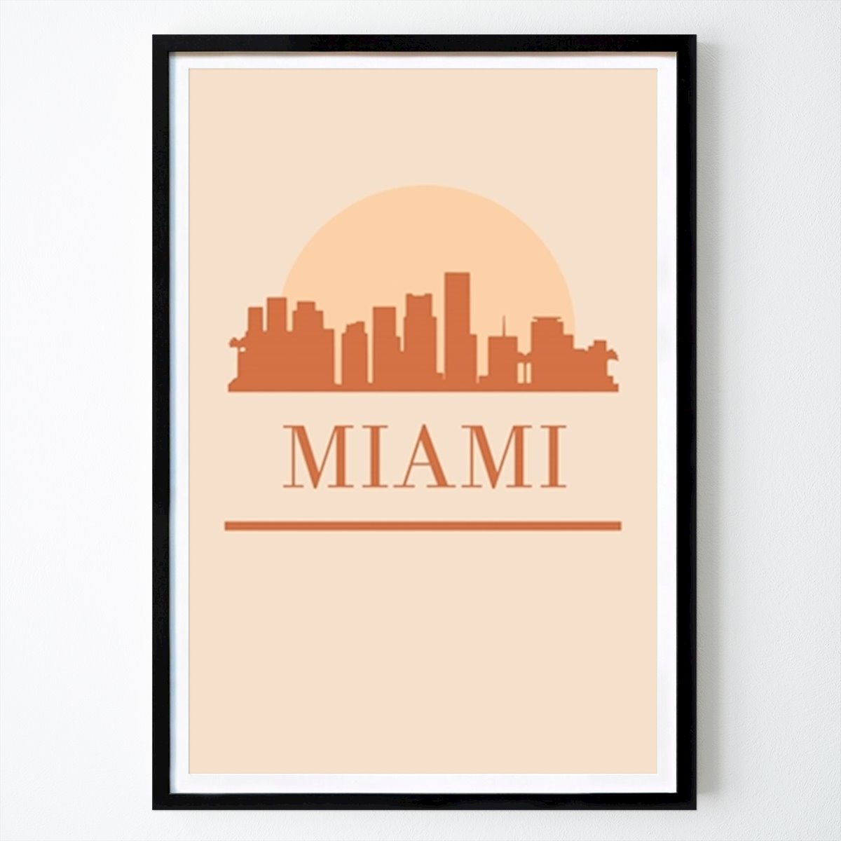 Illustration Affiche: Brillance de la ligne d’horizon de Miami par Emiliano Deificus