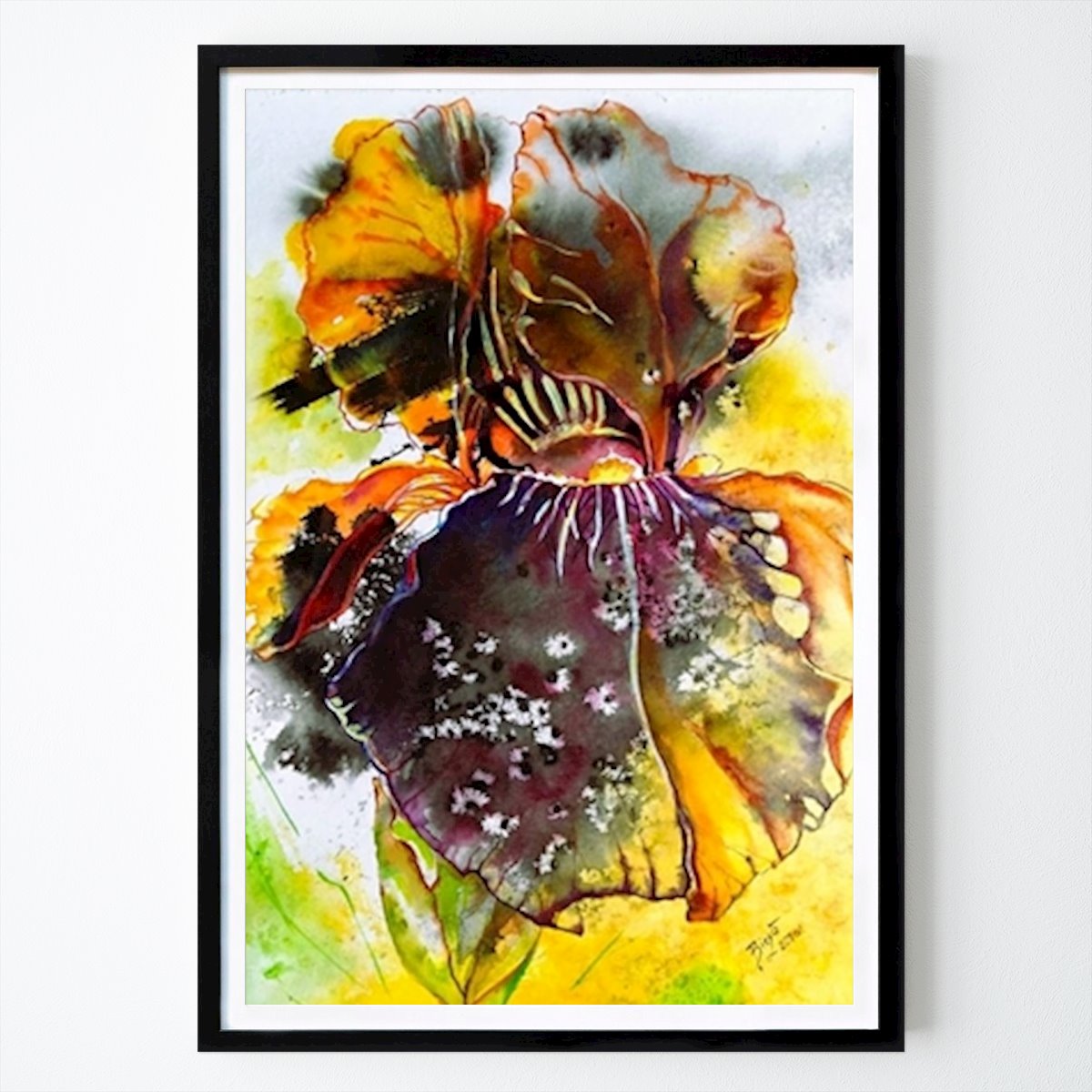 Botanical Poster: Vibrant Petal Dance by Anda Bieza
