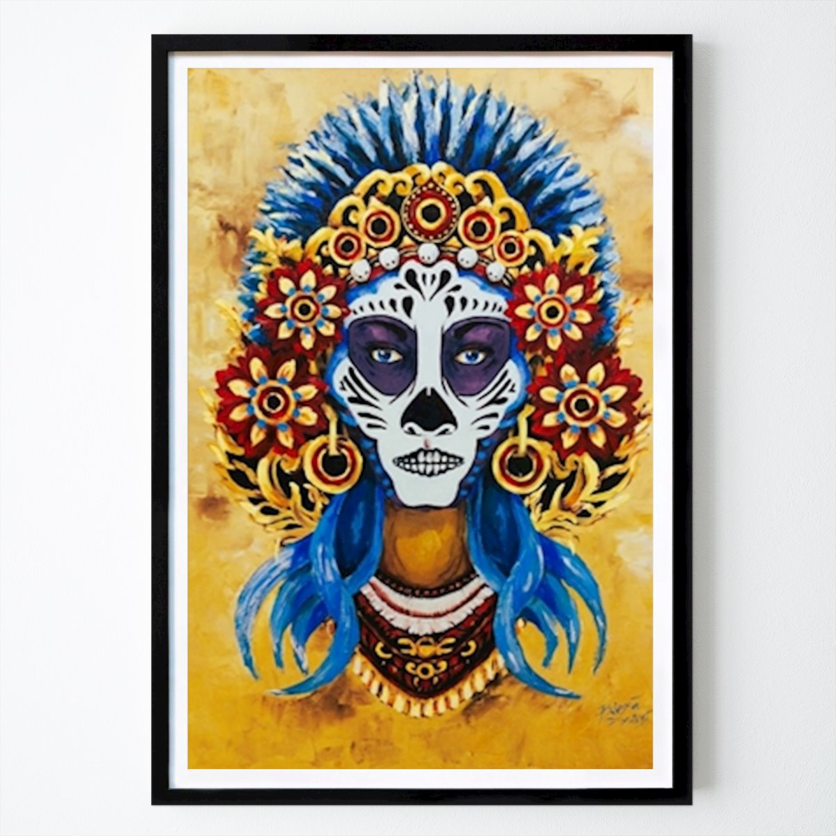 Botanisch Poster: Levendig Spirit Masker van Anda Bieza