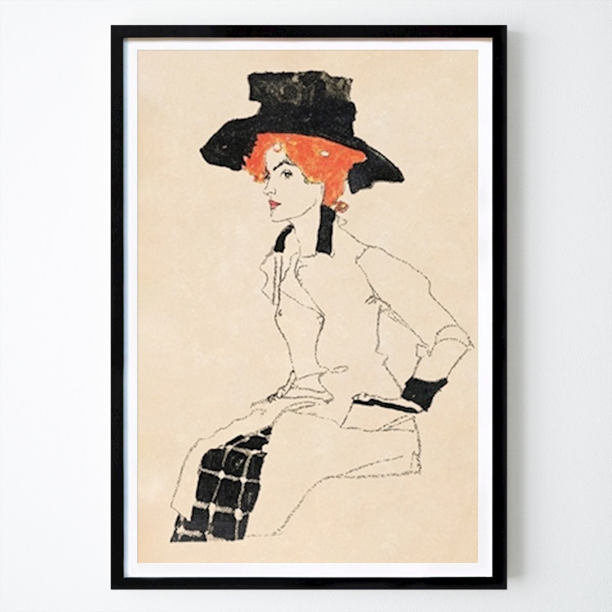 Estilo de vida Póster: Retrato de una mujer 1910 de Egon Schiele