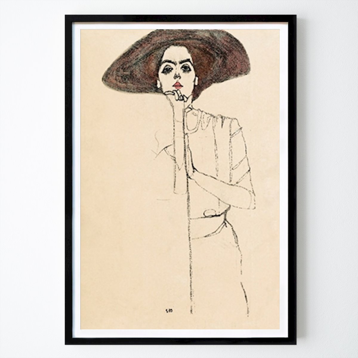 Estilo de vida Póster: Retrato de una mujer 1910 de Egon Schiele