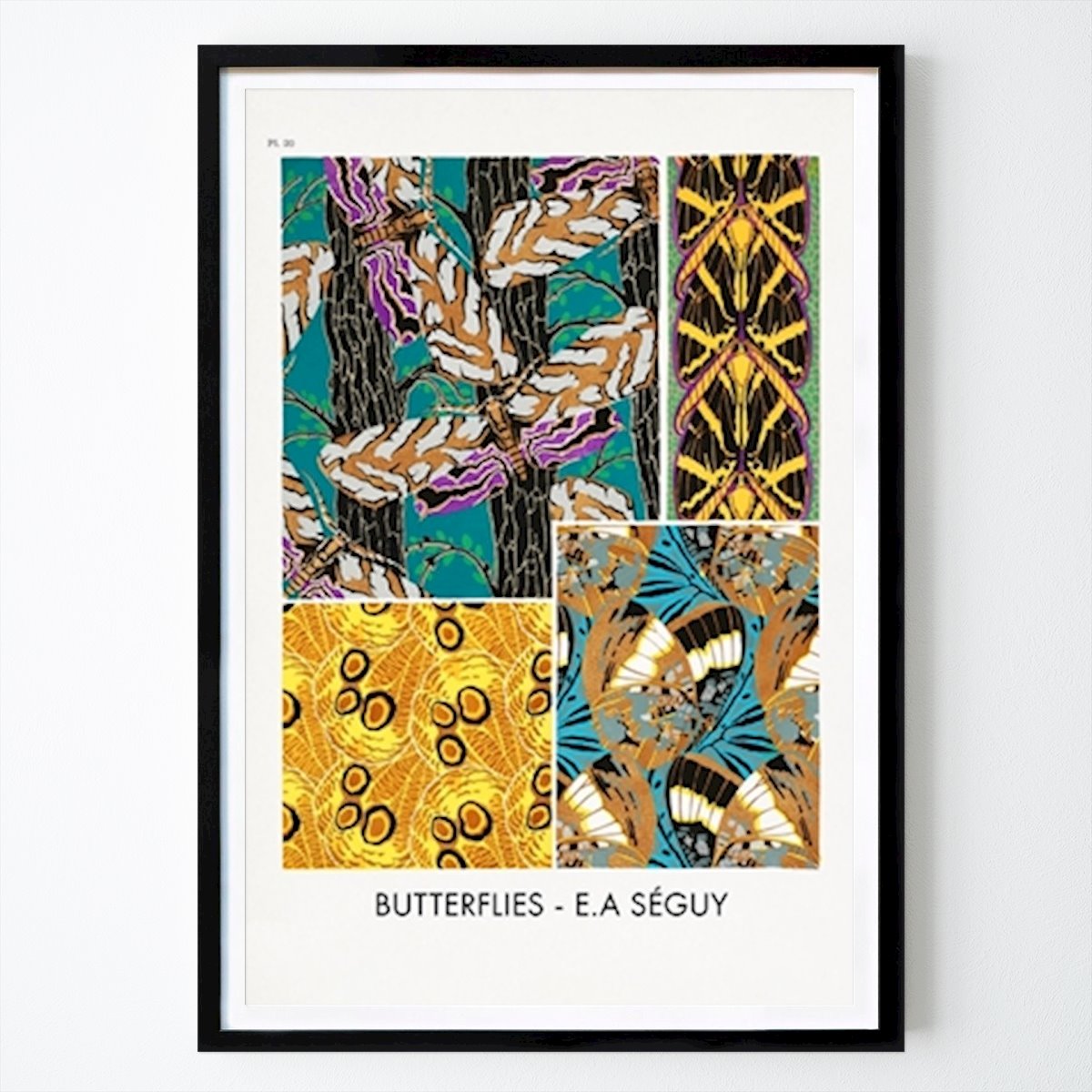 Retro & Vintage Poster: Butterflies 20 by Emile Alain Seguy