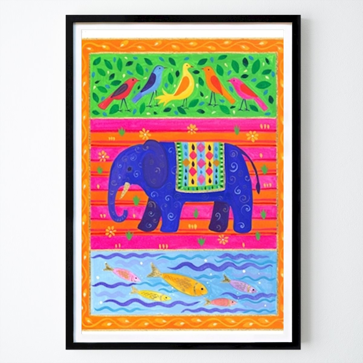 Illustration Poster: Lebendiger Dschungel-Wandteppich von Isabelle Brent