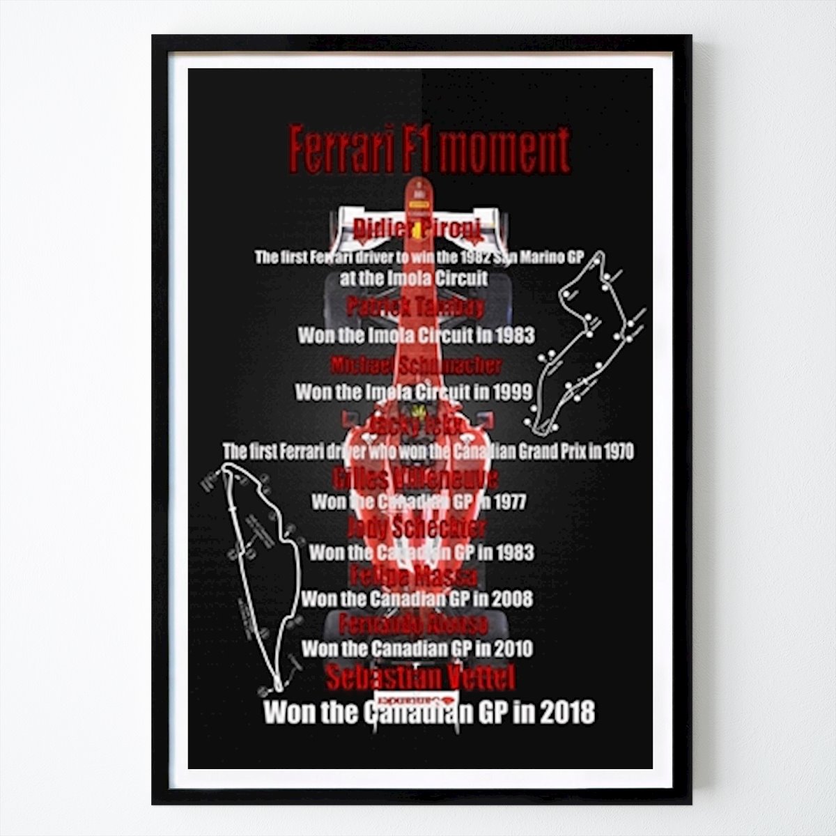 Auto Poster: Ferrari Moment Textkunst von Nagisaki