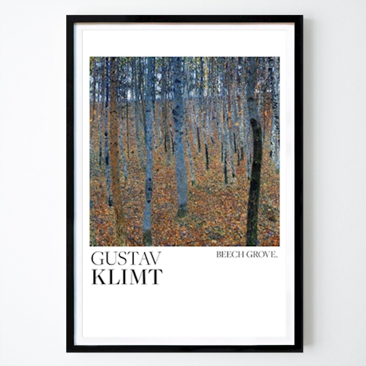 Retro & Vintage Poster: Beukenbos I (1902) Affiche van Gustav Klimt