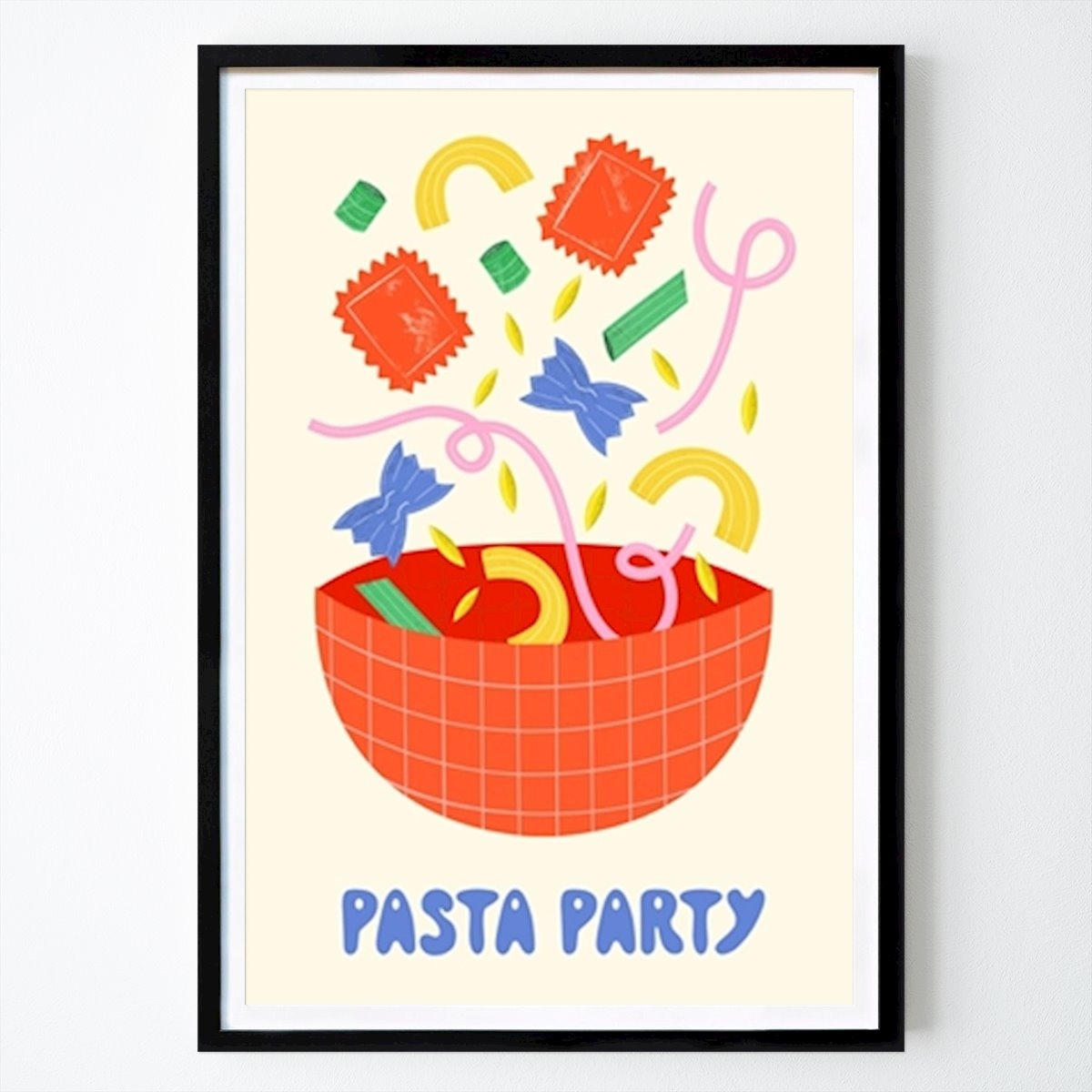 Italien Poster: Vibrerande kasta pasta av Melissa Donne