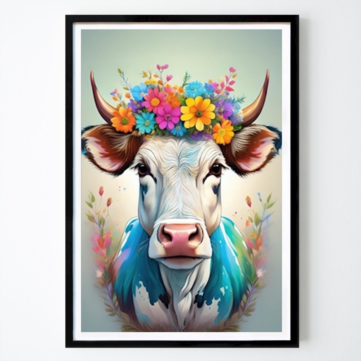 Byer & Steder Plakat: Koportræt med blomsterkrans av Christiane Calmbacher