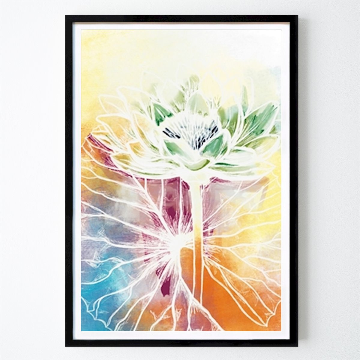Botanisk Poster: Kein Schlamm, kein Lotus av Sara-Lena Möllenkamp