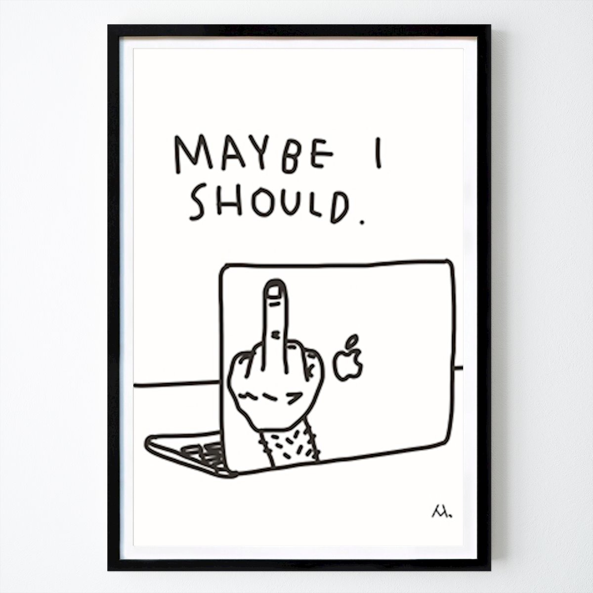 People & Portrait Poster: Laptop rebellion by Magnus Hedin