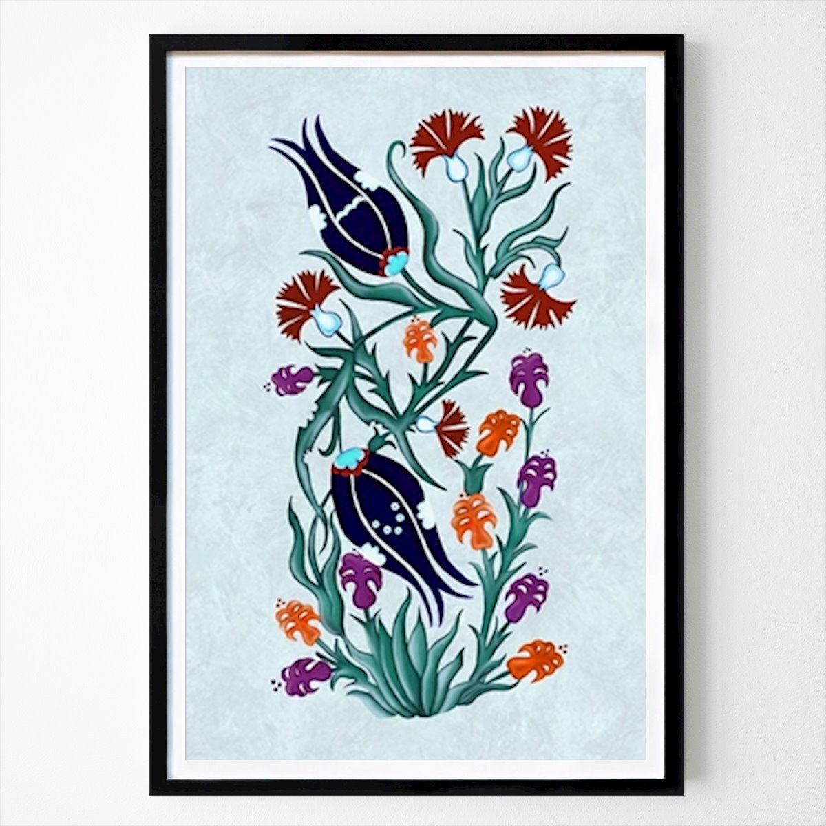 Botaniske Plakat: Tile art av Gulcihan Ozguc