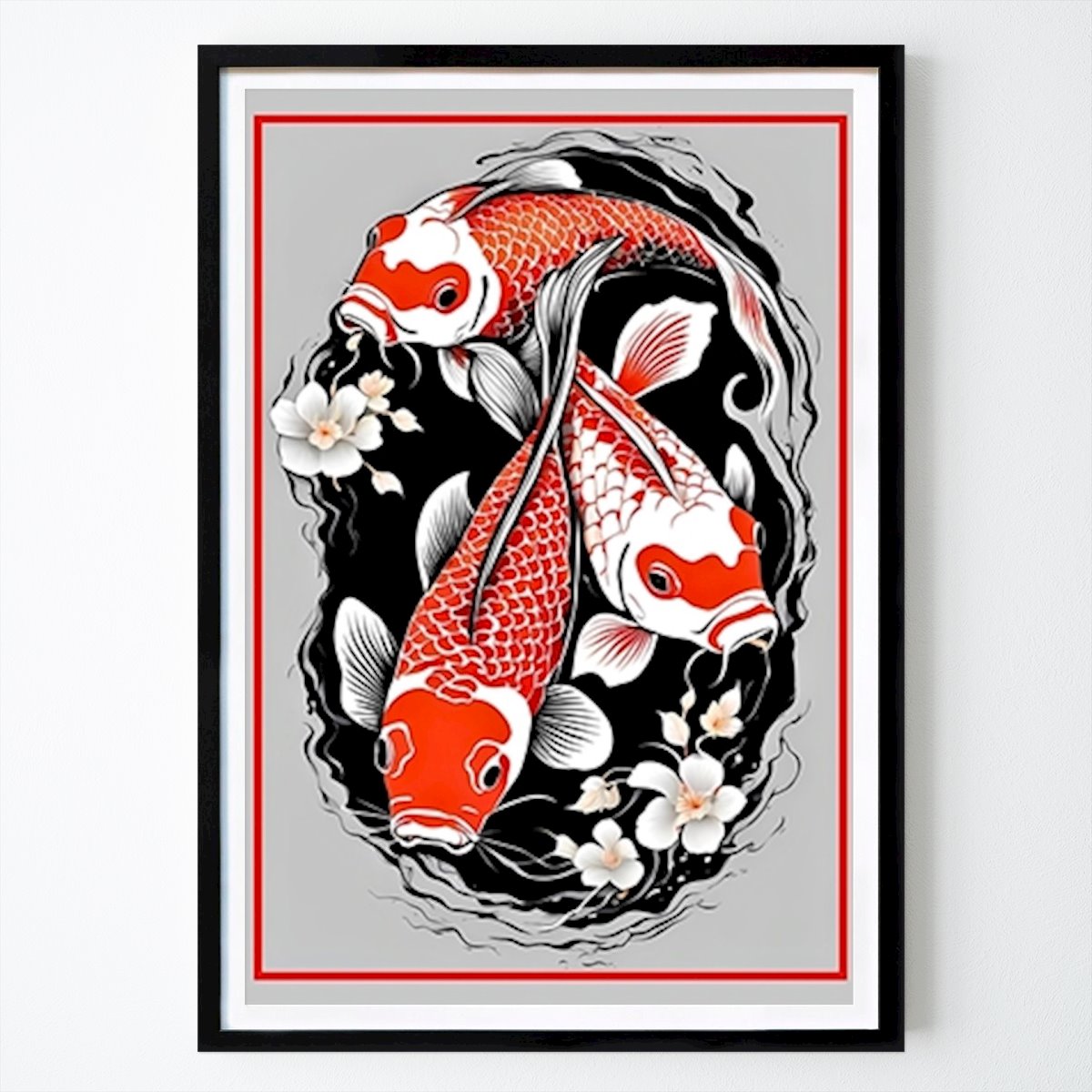 Retro & Vintage Poster: Koi Fisch Kunstdruck von BRZ999