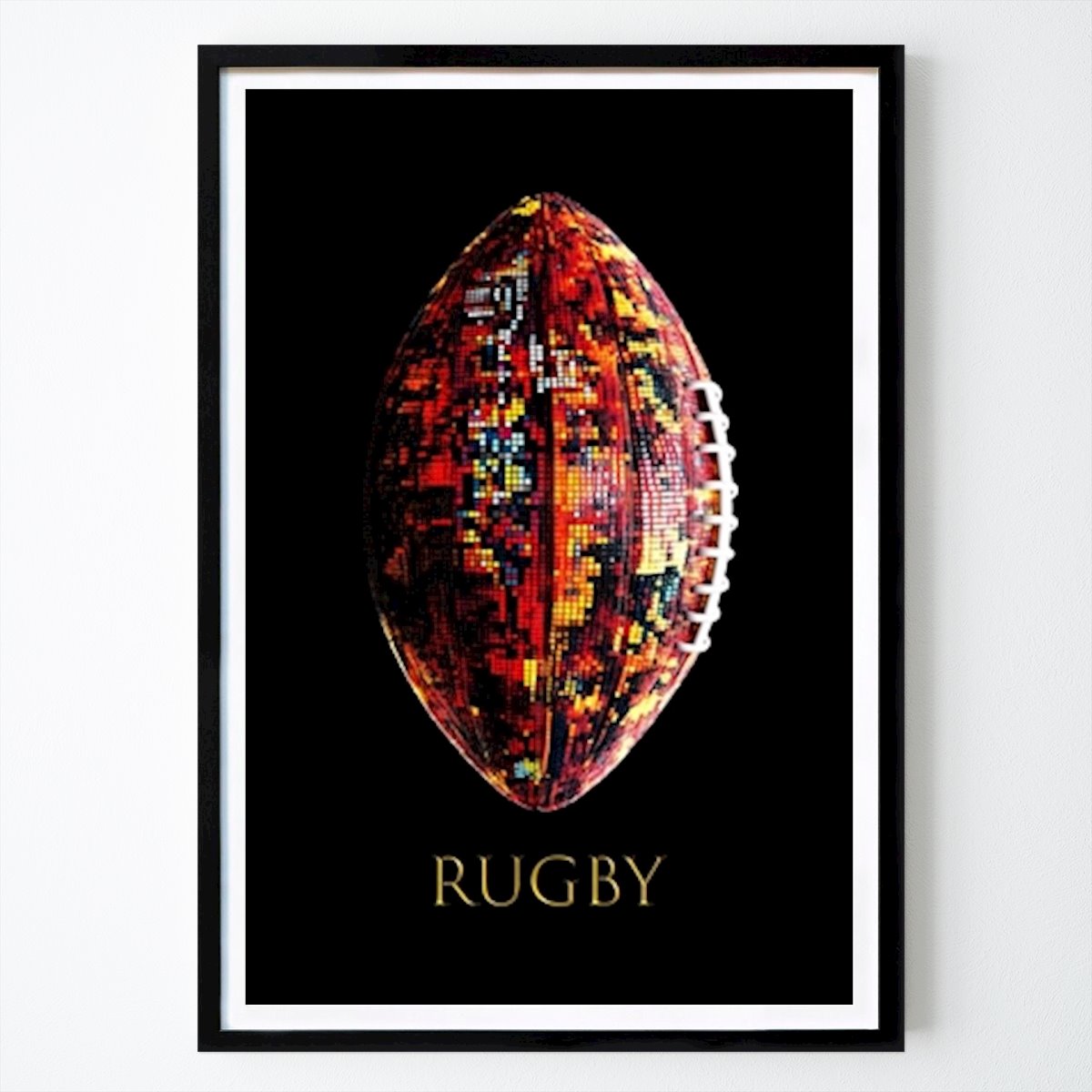Pop Art Poster: Rugbyboll av Adam Jack