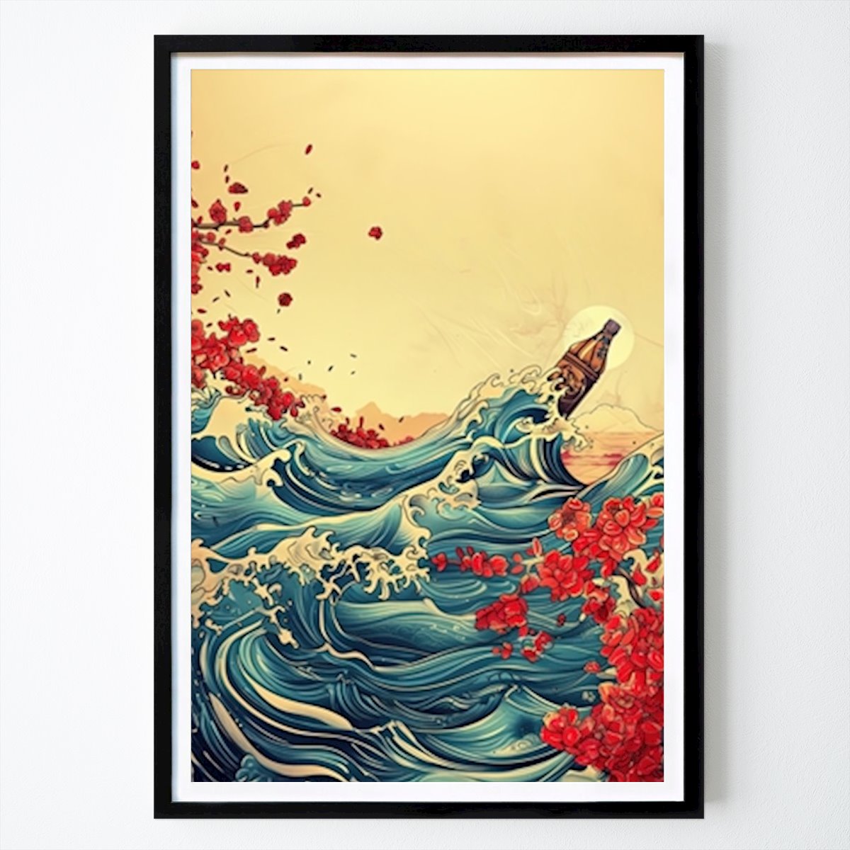 Abstraktes Poster: Die große Welle von AI Art Posters