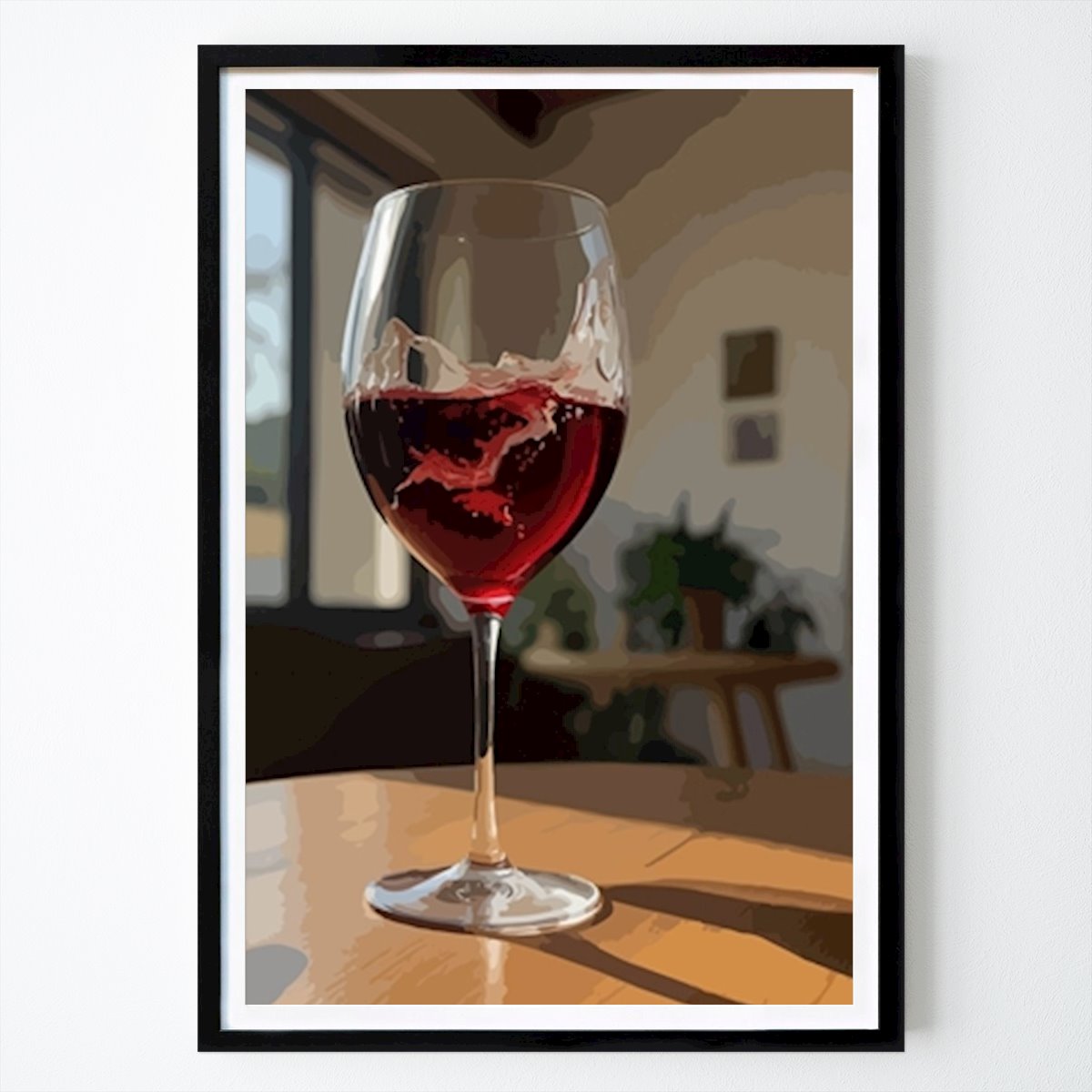 Artistic Poster: Red Wine by Zizi gilbert