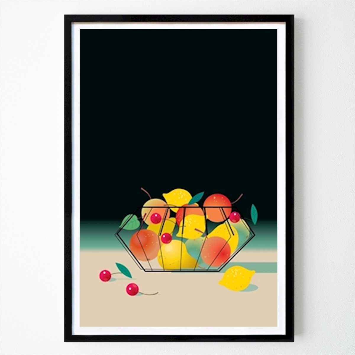Küchen Poster: Saftige Früchte in der Vase von Tamara Kryvolap