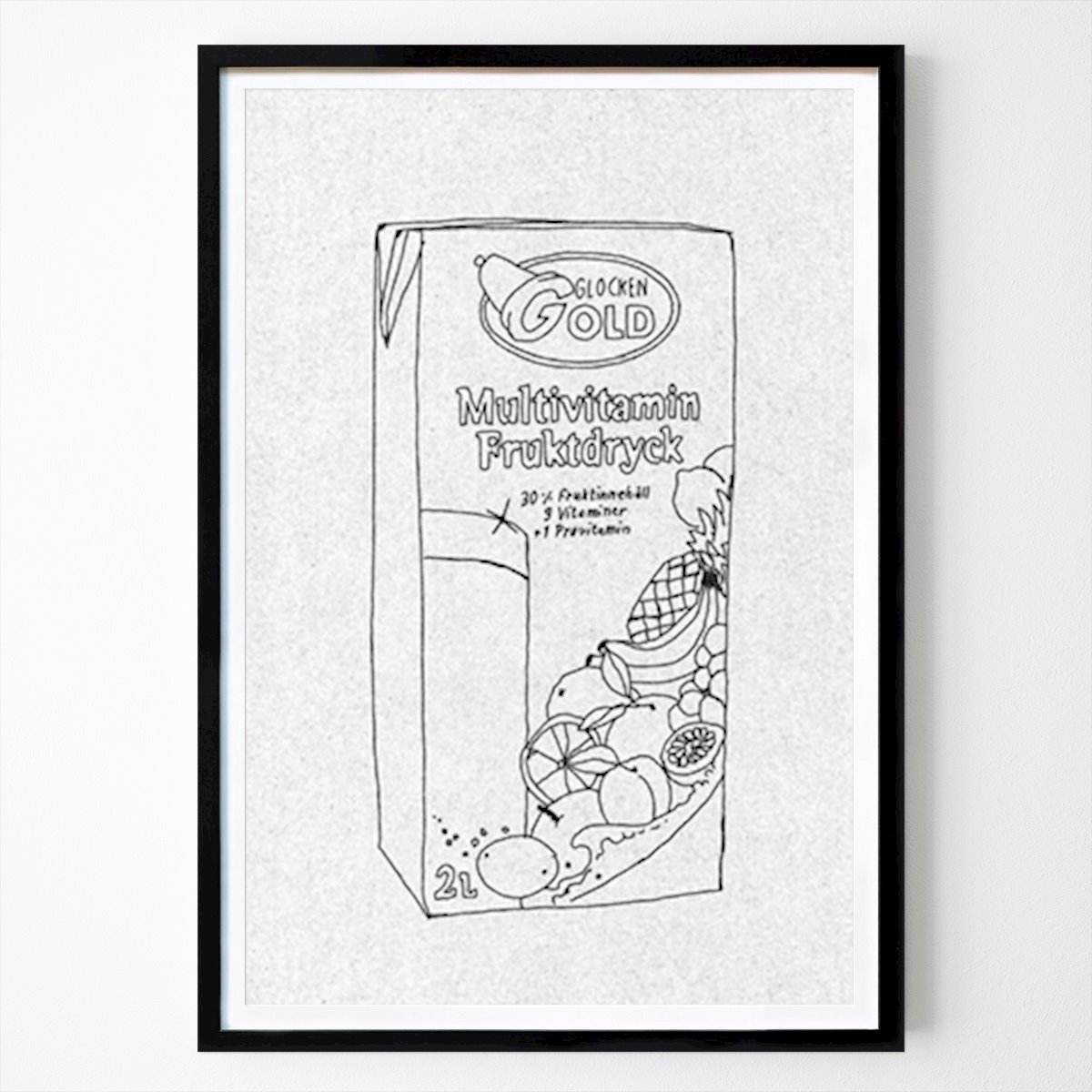 Blanco y negro Póster: Multivitamínico de Niklas hallberg