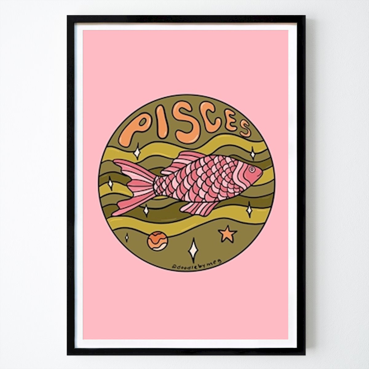Retro & Vintage Plakat: Fiskene av Meghan Wallace