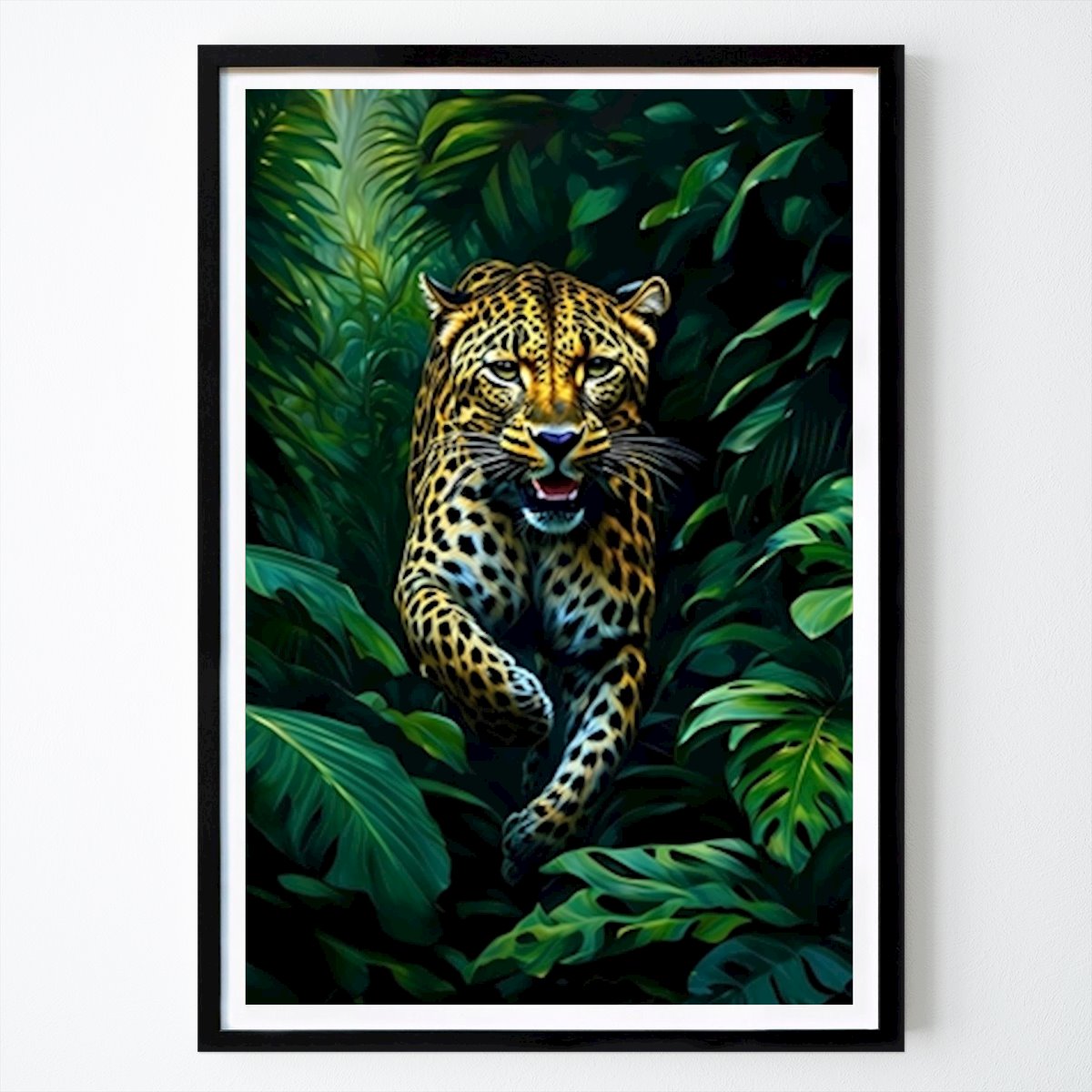 Animal Póster: Leopard Running In The Jungle de BRZ999