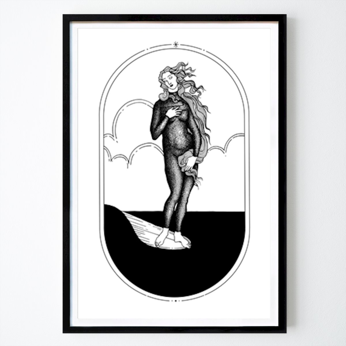 Ilustrace Plakát: Birth of Venus in a wetsuit od Salt & Pen Studio
