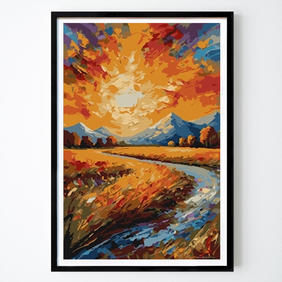 Abstrakt Plakat: Felt av ild av Wall painting