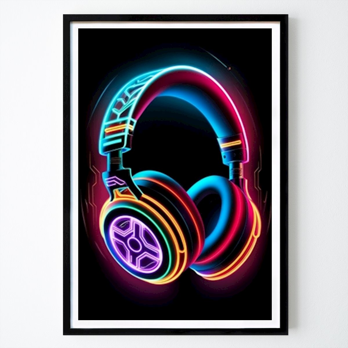 Konstnärlig Poster: Neon Cyber Headphones av VY