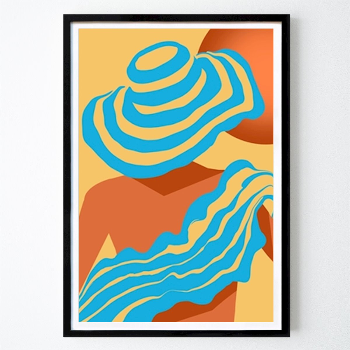 Abstrakcja Plakat: Niebieski Sarong autorstwa Sannel Larson