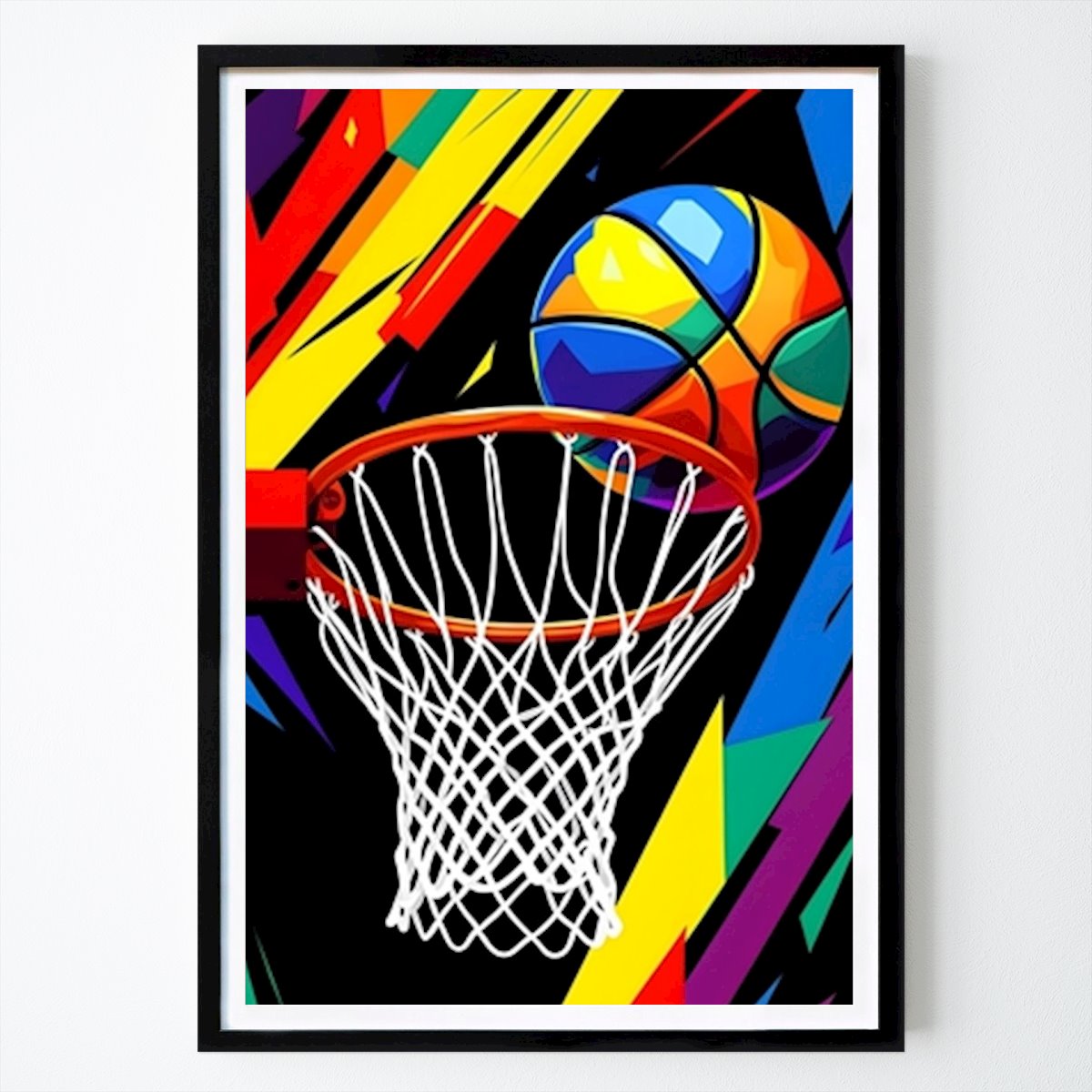 Basketball Poster: Hoop Wpap Kunst von Adam Jack