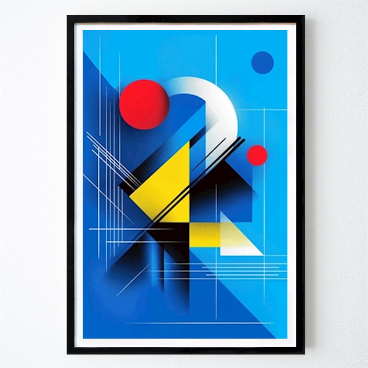 Abstrakt Plakat: Retrometrisk - Prismatic Blues av Philippe HUGONNARD