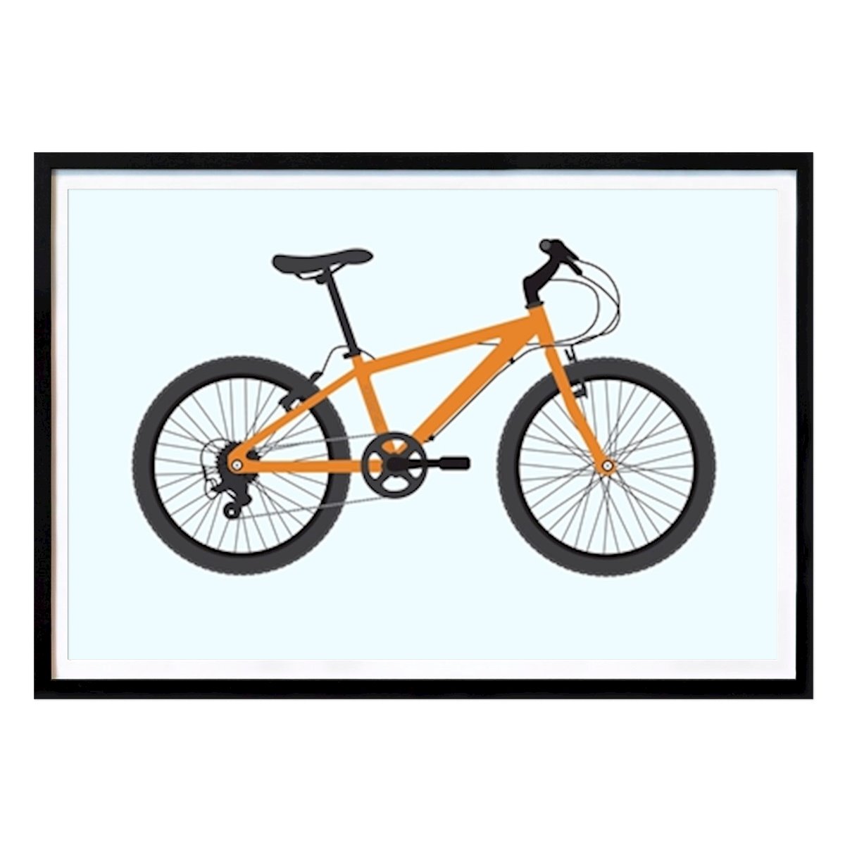 Kunstnerisk Plakat: Oransje sykkel av Drumstick