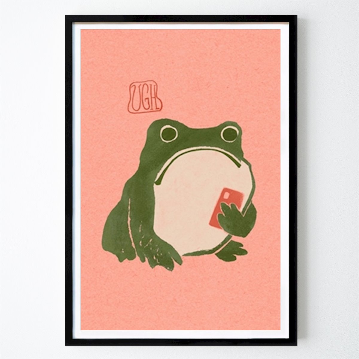 People & Portrait Poster: Ugh Frog by Laura Graves