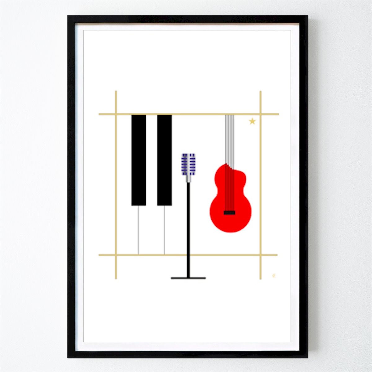 Muzyka Plakat: Microphone and Instruments autorstwa Sinauctor