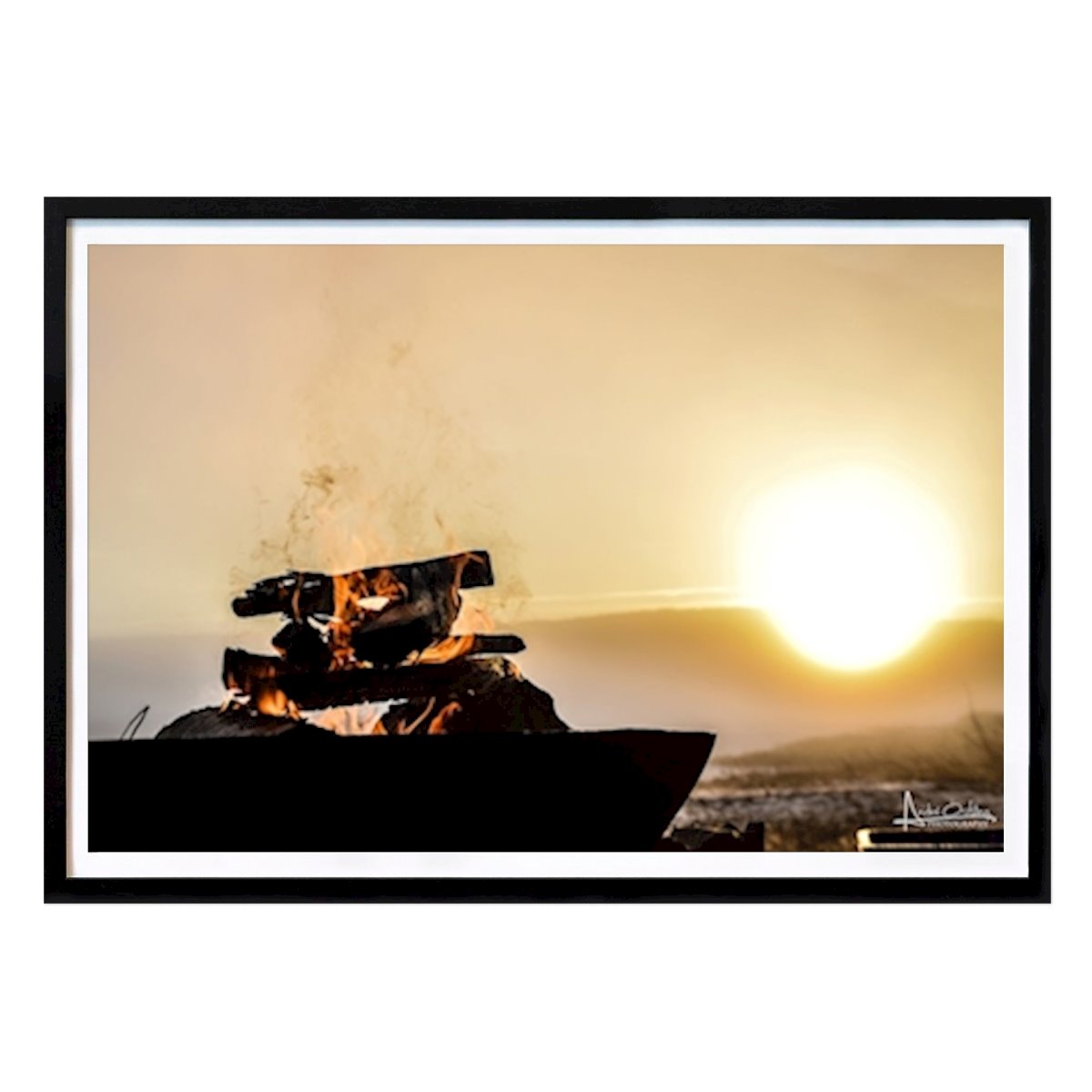 Nature Poster: A fireplace by the water by André Söderholm Östling