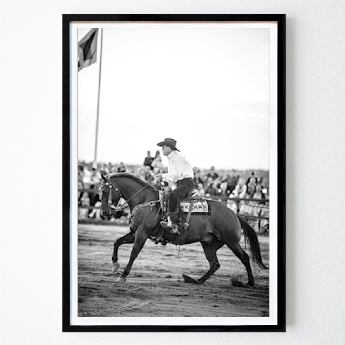 Black & White Poster: Horsepower by Johanna Blixbo