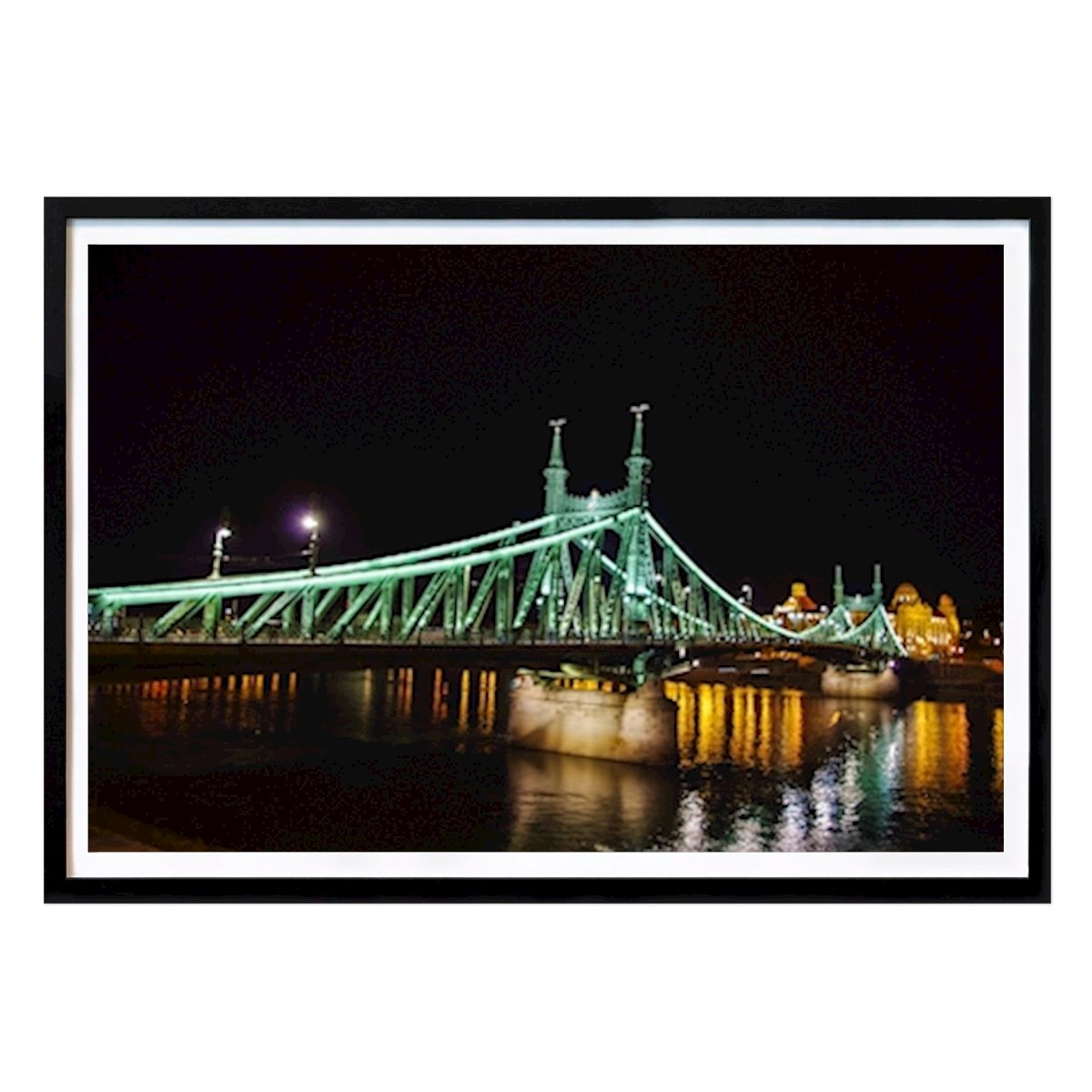 Places & Cities Poster: Bridge at night by Kurt Persson