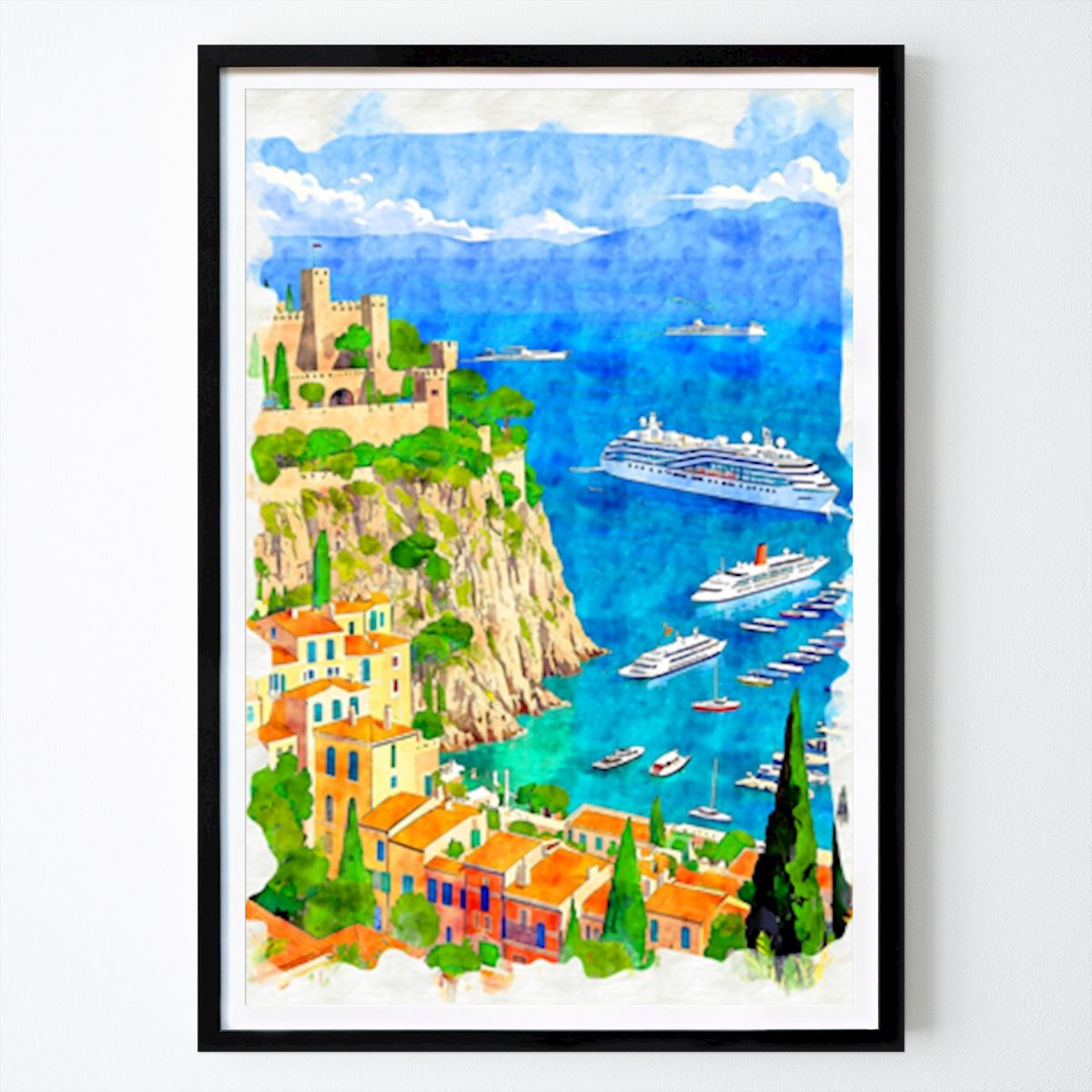 Platser & Städer Poster: Panorama Monaco av Rins Put