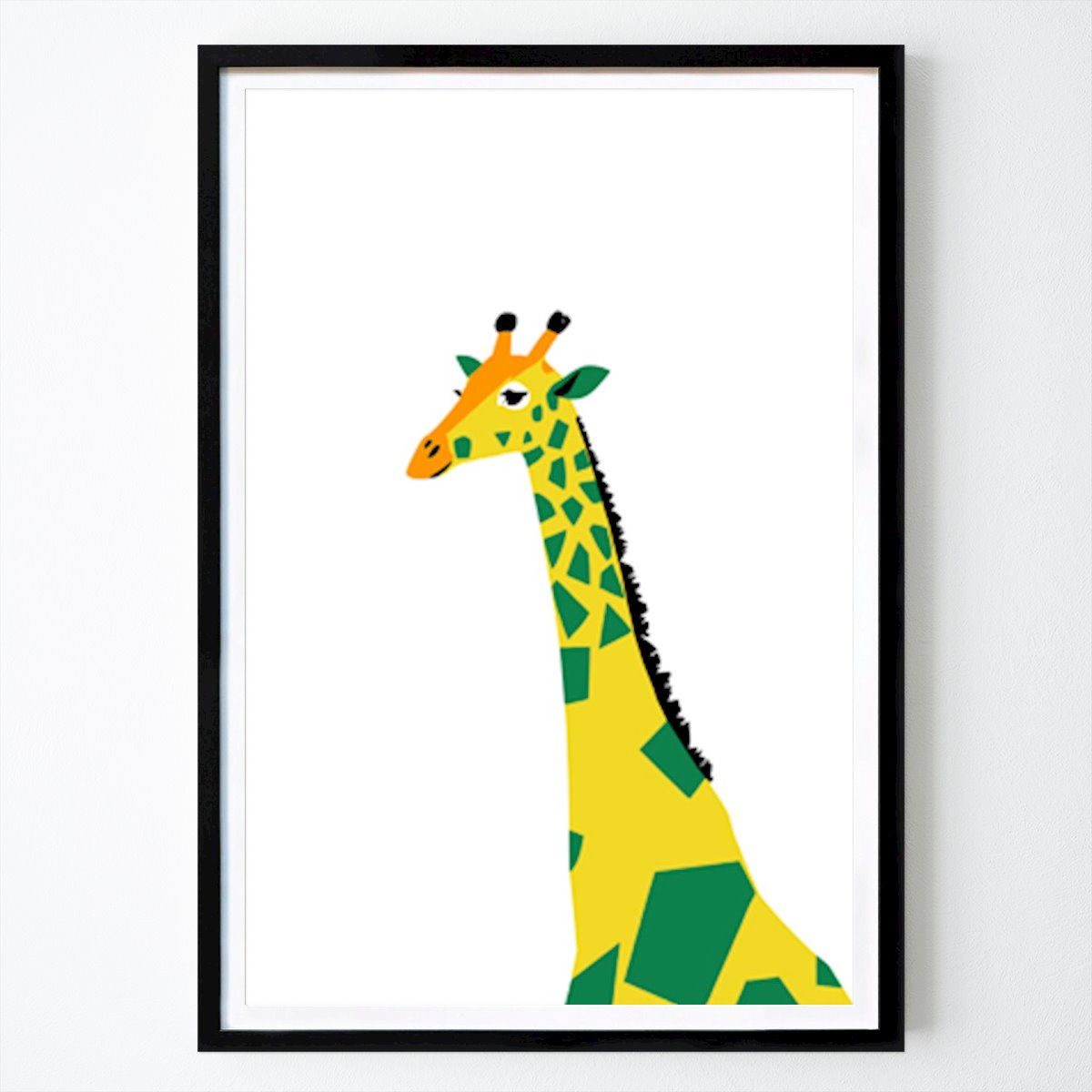 Illustration Poster: Giraffe in The Window by Spontan
