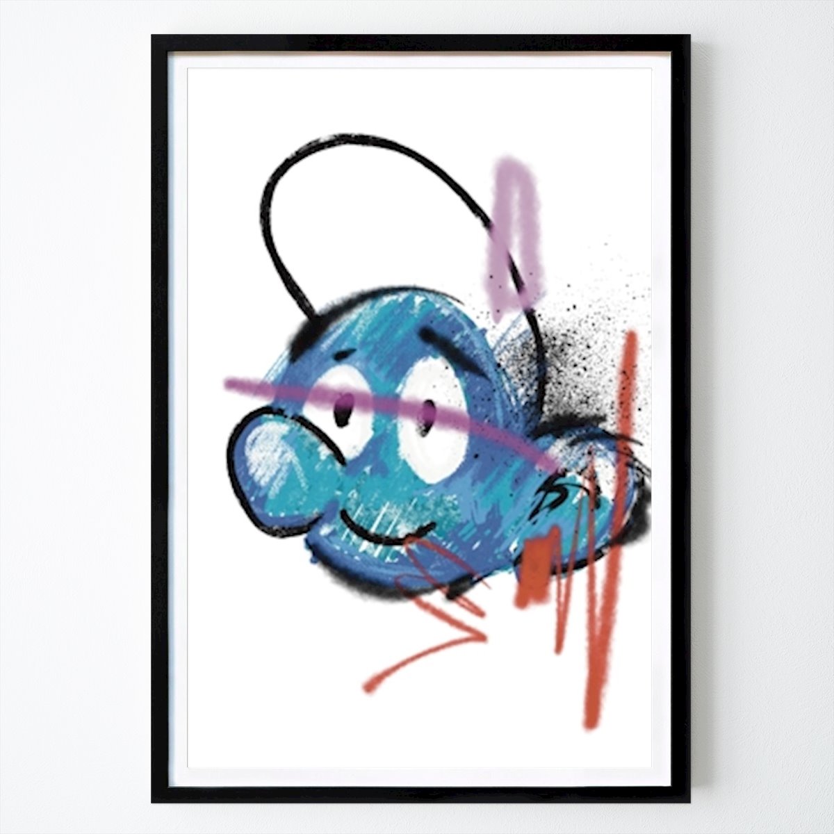 Pop Art Poster: The smurfs abstract by Edson ramos