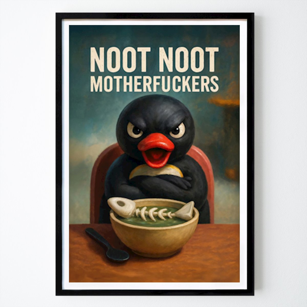 Pop Art Poster: Noot Noot Pingu Food by Lootprint