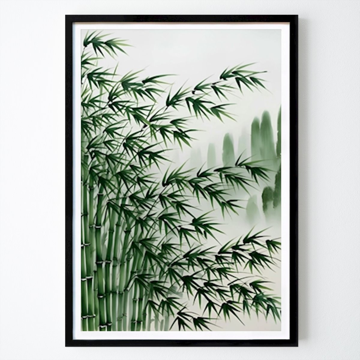 Natur Poster: Bambus Wald Malerei von PTR999