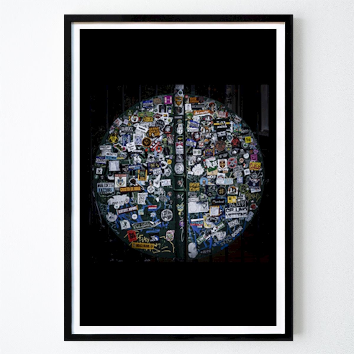Abstraktes Poster: Sticker-Welt von Peter Vahlersvik