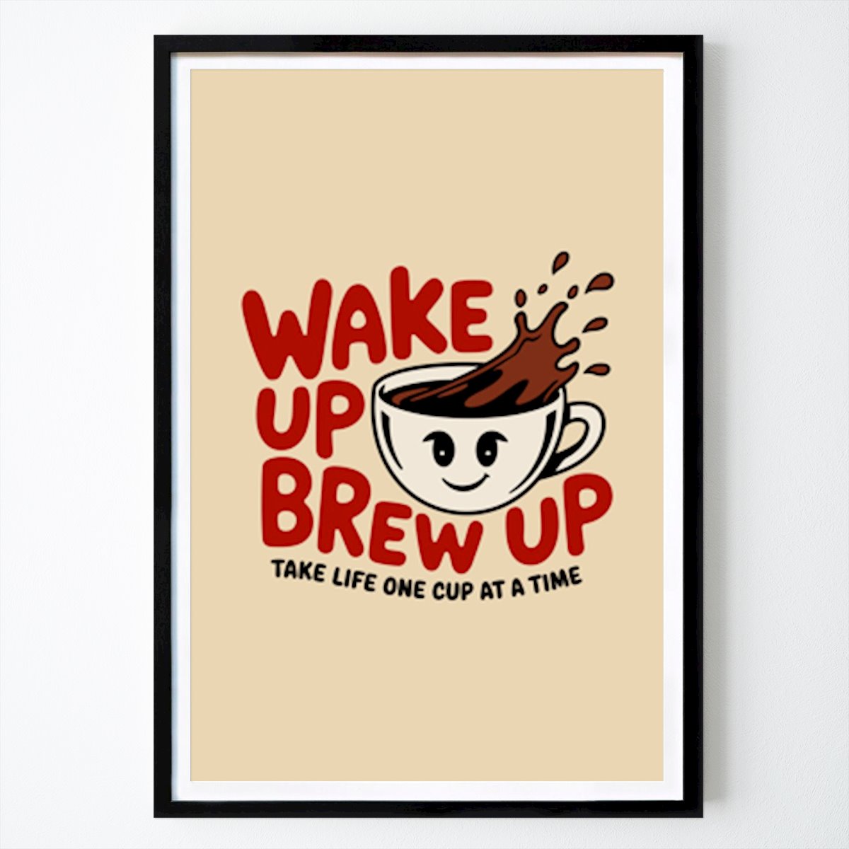 Retro & Vintage Plakat: Våkn opp brygg kaffe av Mister 29